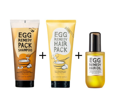 For all of our Egg Collection lovers, you can now enjoy 30% off on Egg Remedy Pack Shampoo + Hair Pack + Hair Oil Set! (Limited Time Only). Nourish your hair with eggs full of protein and vitamin E, and see instant results. Egg Remedy Shampoo + Hair Mask + Hair Oil is better when used together. Life isn’t perfect, but your hair can be.