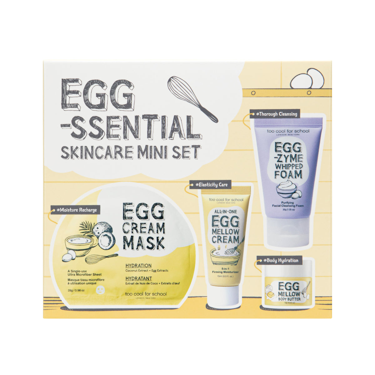 TOO COOL FOR SCHOOL Egg Ssential Skin Care Mini Set main image 0