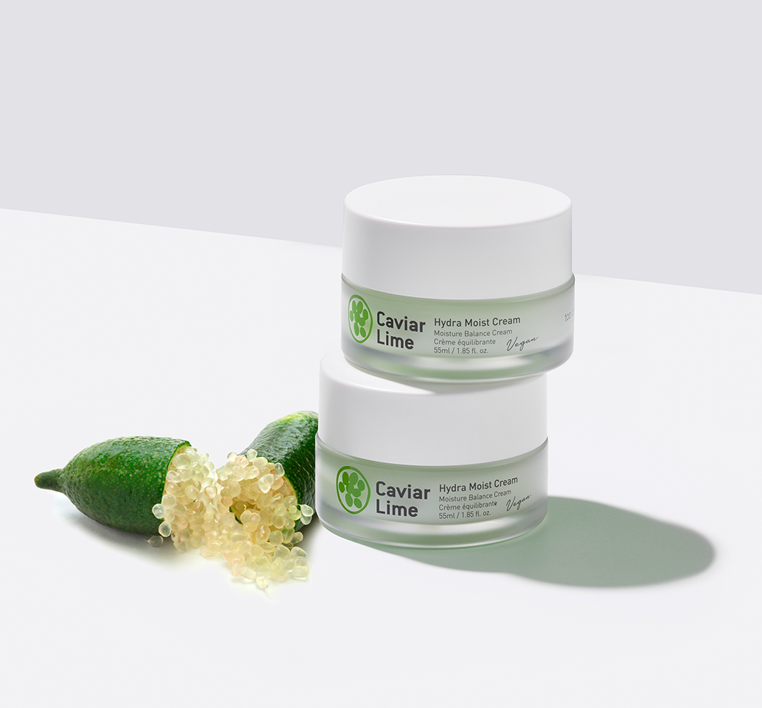 A 48-hour resistant moisturizing cream formulated with 80% of caviar lime extracts full of 9 multi-vitamins, 6-layered hyaluronic acid, and all EWG green ingredients.