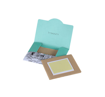 A pack of 50 oil-blotting refill papers made with mulberry, charcoal, and green tea for matte and fresh looking skin.